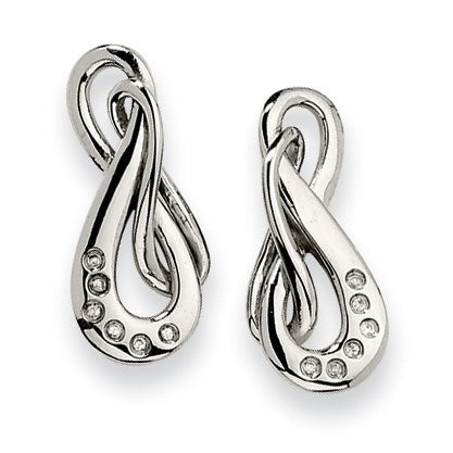 Stainless Steel CZ Earrings - Birthstone Company