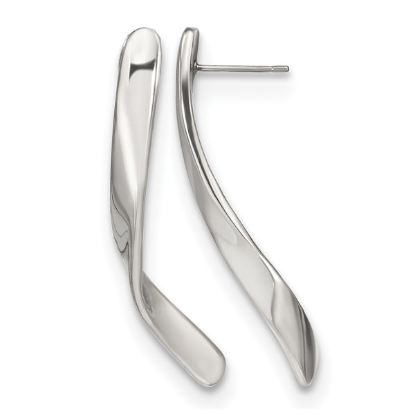 Stainless Steel Polished Post Earrings - Birthstone Company