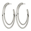 Stainless Steel Polished Post Hoop Earrings - Birthstone Company