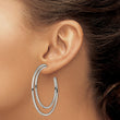Stainless Steel Polished Post Hoop Earrings - Birthstone Company