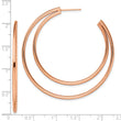 Chisel Stainless Steel Polished Rose IP-plated Post Hoop Earrings