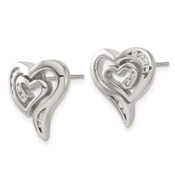 Stainless Steel CZ Earrings - Birthstone Company
