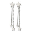 Stainless Steel Polished Stars Post Dangle Earrings - Birthstone Company