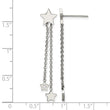 Stainless Steel Polished Stars Post Dangle Earrings - Birthstone Company