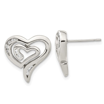 Stainless Steel CZ Earrings - Birthstone Company