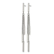 Stainless Steel Polished Bar Post Dangle Earrings - Birthstone Company