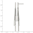 Stainless Steel Polished Bar Post Dangle Earrings - Birthstone Company