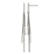 Stainless Steel Polished Bar Post Dangle Earrings - Birthstone Company