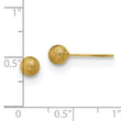 Chisel Stainless Steel Polished Laser cut Yellow IP-plated 5mm Ball Post Earrings