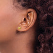 Chisel Stainless Steel Polished Laser cut Yellow IP-plated 6mm Ball Post Earrings - Birthstone Company