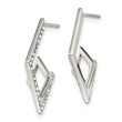 Stainless Steel Polished with Swarovski Crystal Post Earrings