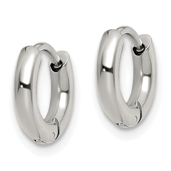 Chisel Stainless Steel Polished 2.5mm Hinged Hoop Earrings