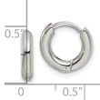 Chisel Stainless Steel Polished 2.5mm Hinged Hoop Earrings