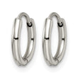 Stainless Steel Polished 1.6mm Hinged Hoop Earrings - Birthstone Company
