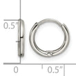 Stainless Steel Polished 1.6mm Hinged Hoop Earrings - Birthstone Company