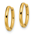 Chisel Stainless Steel Polished Yellow IP-plated 1.6mm Hinged Hoop Earrings