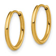 Chisel Stainless Steel Polished Yellow IP-plated 1.6mm Hinged Hoop Earrings