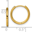 Chisel Stainless Steel Polished Yellow IP-plated 1.6mm Hinged Hoop Earrings