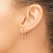 Chisel Stainless Steel Polished Rose IP-plated 1.6mm Hinged Hoop Earrings