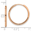 Chisel Stainless Steel Polished Rose IP-plated 1.6mm Hinged Hoop Earrings