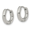 Chisel Stainless Steel Polished 3mm Hinged Hoop Earrings