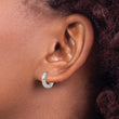 Chisel Stainless Steel Polished 3mm Hinged Hoop Earrings