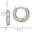Chisel Stainless Steel Polished 3mm Hinged Hoop Earrings