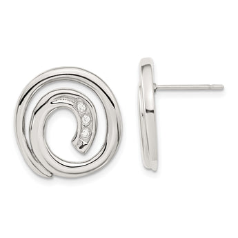 Stainless Steel CZ Earrings - Birthstone Company