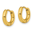 Chisel Stainless Steel Polished Yellow IP-plated 3mm Hinged Hoop Earrings