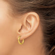 Chisel Stainless Steel Polished Yellow IP-plated 3mm Hinged Hoop Earrings