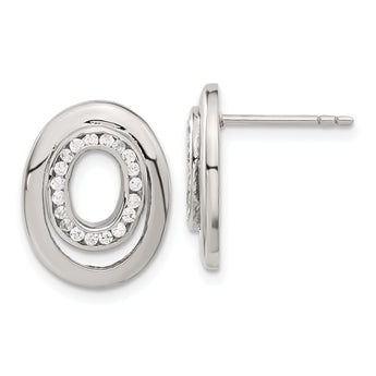 Stainless Steel CZ Earrings - Birthstone Company