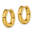 Chisel Stainless Steel Polished Yellow IP-plated 4mm Hinged Hoop  Earrings