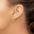 Chisel Stainless Steel Polished Yellow IP-plated 4mm Hinged Hoop  Earrings