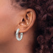 Chisel Stainless Steel Polished 5mm Hinged Hoop Earrings