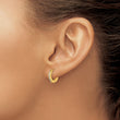 Chisel Stainless Steel Polished Yellow IP-plated with Preciosa Crystal Hinged Hoop Earrings