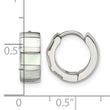 Stainless Steel Polished Pear Hinged Simulated Pearl Huggie Hoop Earrings - Birthstone Company