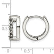 Stainless Steel Polished 6.50mm Huggie Hinged Hoop Earrings - Birthstone Company