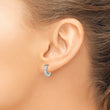 Chisel Stainless Steel Polished with CZ 2.5mm Hinged Hoop Earrings