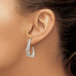 Chisel Stainless Steel Polished Geometric Post J Hoop Earrings