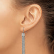 Stainless Steel Polished Chain Dangle Shepherd Hook Earrings