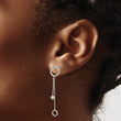 Stainless Steel Polished Post Dangle Earrings