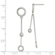 Stainless Steel Polished Post Dangle Earrings