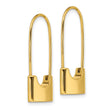 Stainless Steel Polished Yellow IP-plated Lock Earrings