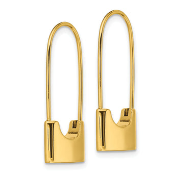 Stainless Steel Polished Yellow IP-plated Lock Earrings