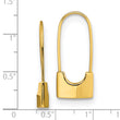 Stainless Steel Polished Yellow IP-plated Lock Earrings