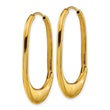 Chisel Stainless Steel Polished Yellow IP-plated Hinged Hoop Earrings