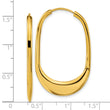 Chisel Stainless Steel Polished Yellow IP-plated Hinged Hoop Earrings