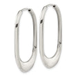 Chisel Stainless Steel Polished Hinged Hoop Earrings