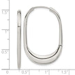 Chisel Stainless Steel Polished Hinged Hoop Earrings