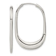Chisel Stainless Steel Polished Hinged Hoop Earrings